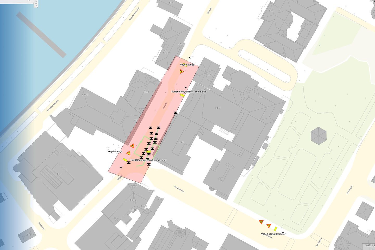 Stenging Av Storgata Pullert Porsgrunn Kommune 